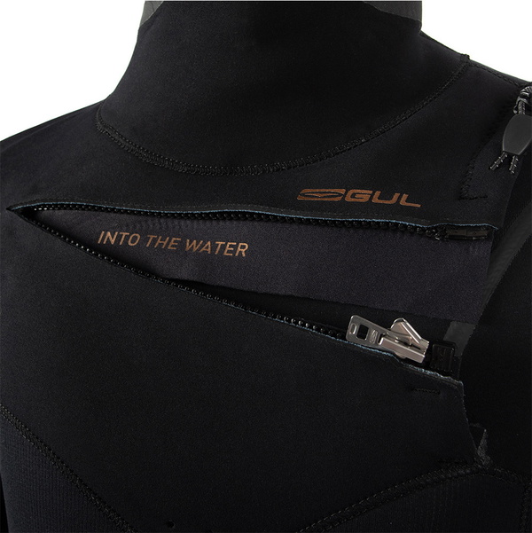 2024 Gul Mens Viper 6/5/4mm Chest Zip Hættevåddragt VR1225/C2 - Black